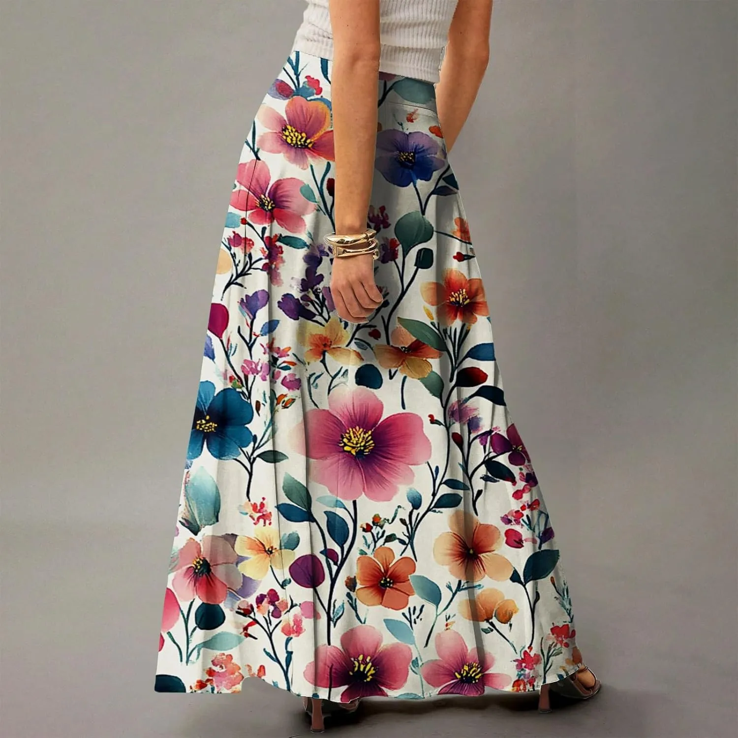 Summer Women's Skirts, Casual Vacation Elegantes Maxi Trendy Womens Skirts