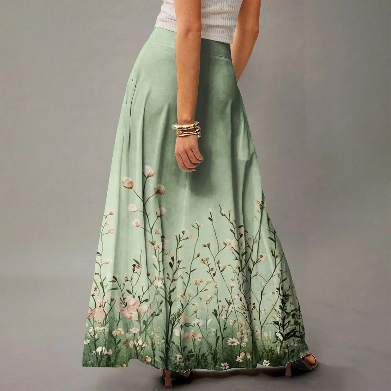 Summer Women's Skirts, Casual Vacation Elegantes Maxi Trendy Womens Skirts