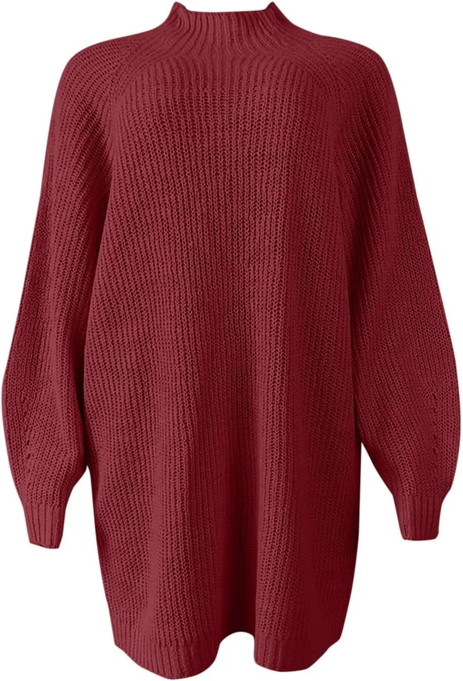 Sweater Dress for Women Turtleneck Oversized Lantern Sleeve Casual Loose Elasticity Chunky Cable Knit Pullover