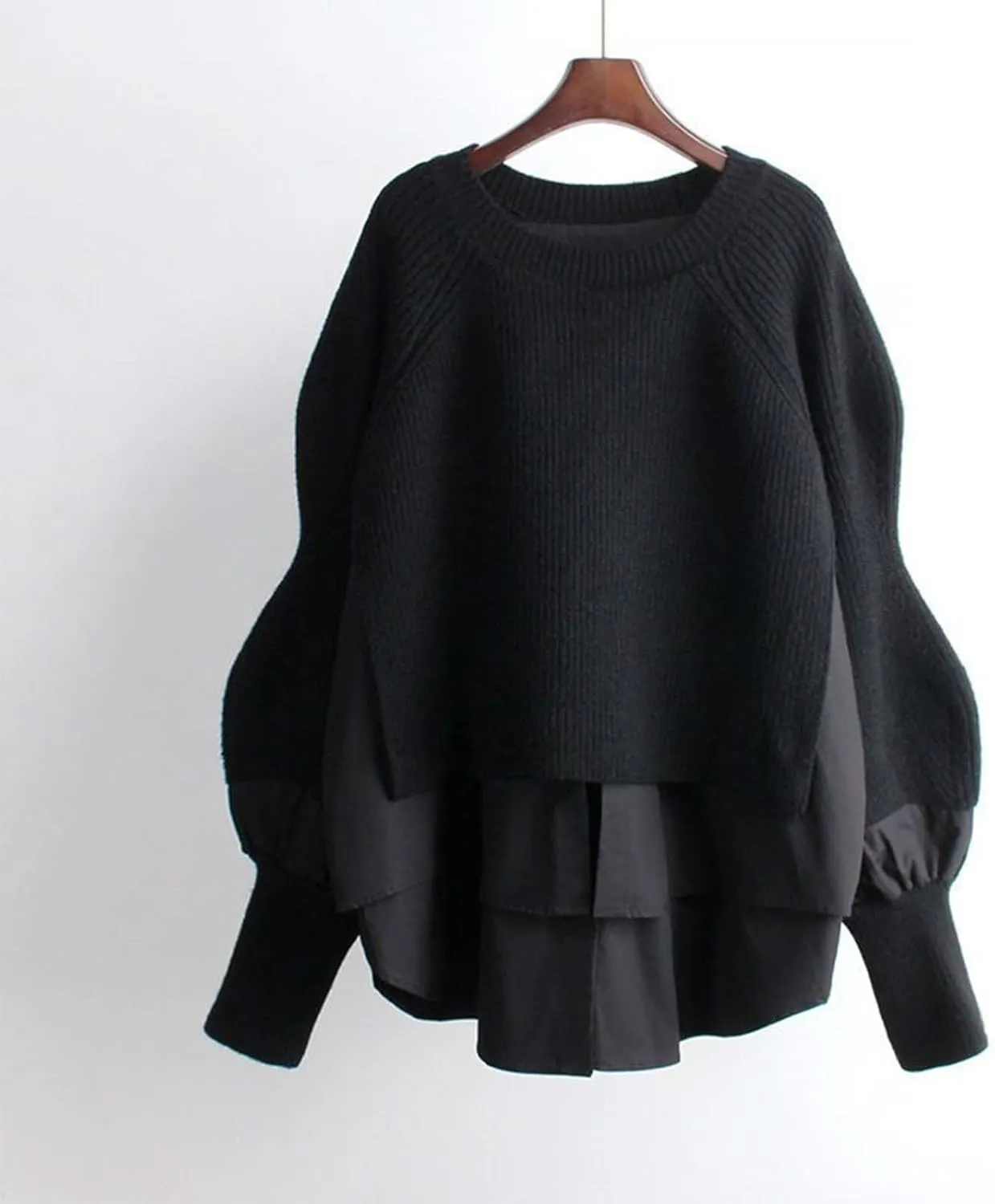 Sweater for Women Cable Knit Solid Color Crewneck Long Sleeve Loose Fit Casual Soft Jumper Tops