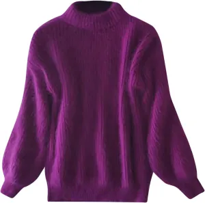 Sweaters for Women Cable Knit Crew Neck Solid Color Long Sleeve Soft Casual Lightweight Jumper Tops
