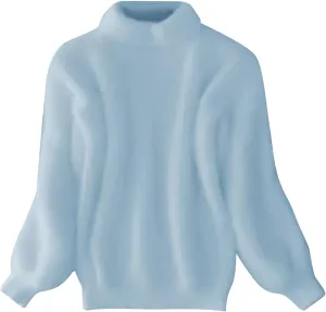 Sweaters for Women Cable Knit Crew Neck Solid Color Long Sleeve Soft Casual Lightweight Jumper Tops