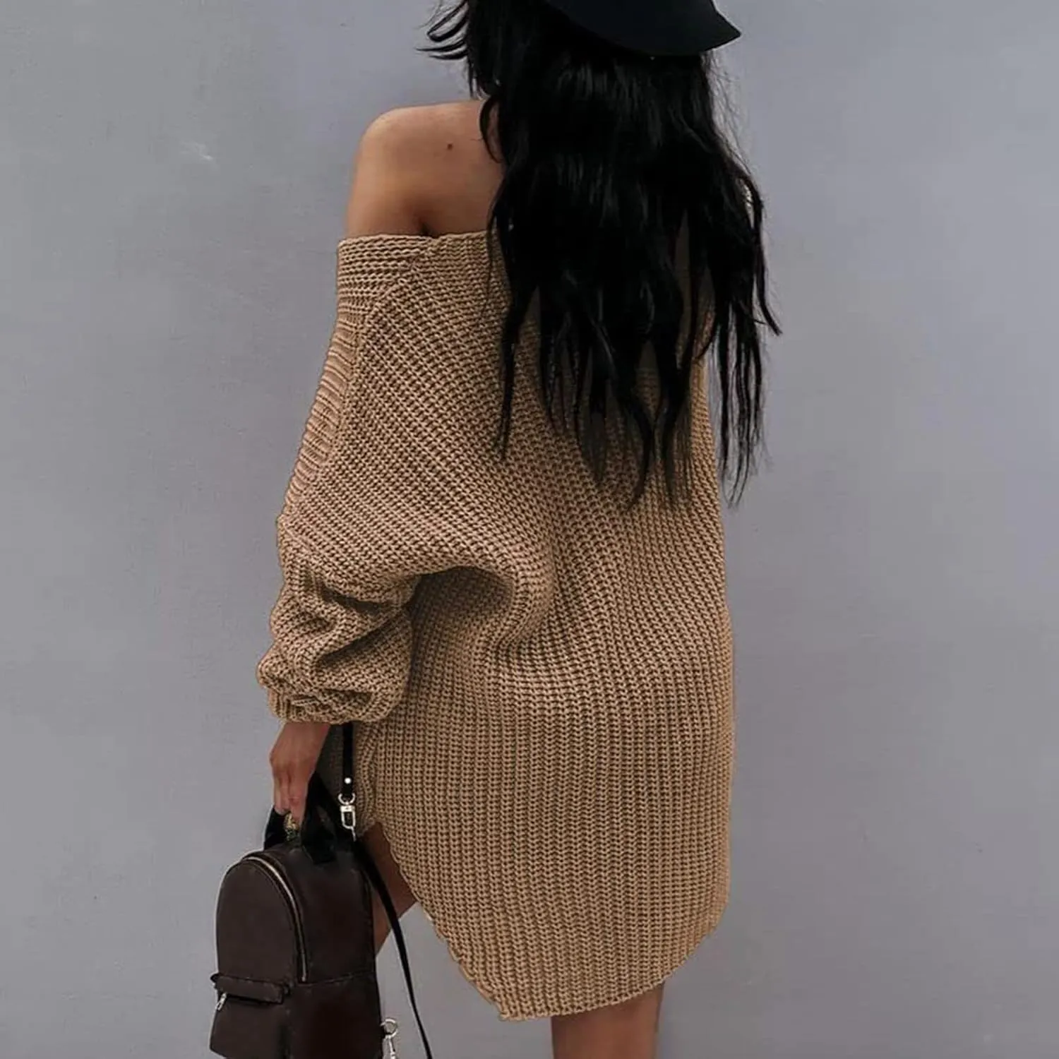 Sweaters for Women Cable Knit V Neck Solid Color Long Sleeve Casual Loose Fit Soft Pullover Tops