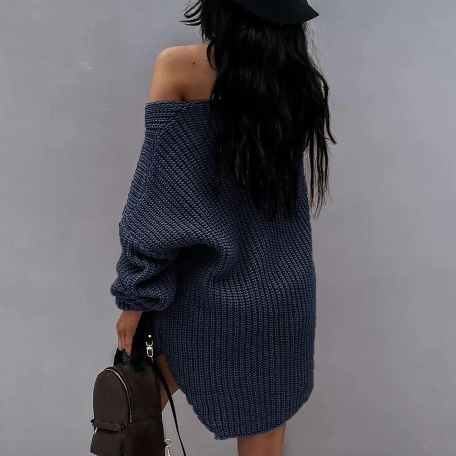 Sweaters for Women Cable Knit V Neck Solid Color Long Sleeve Casual Loose Fit Soft Pullover Tops