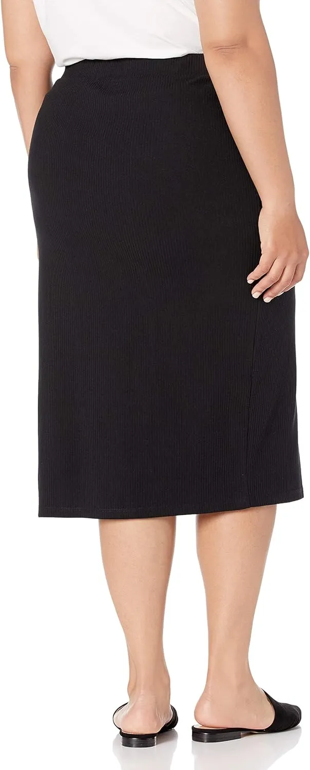 The Drop Women's Veronique High-Waist Slit Skirt