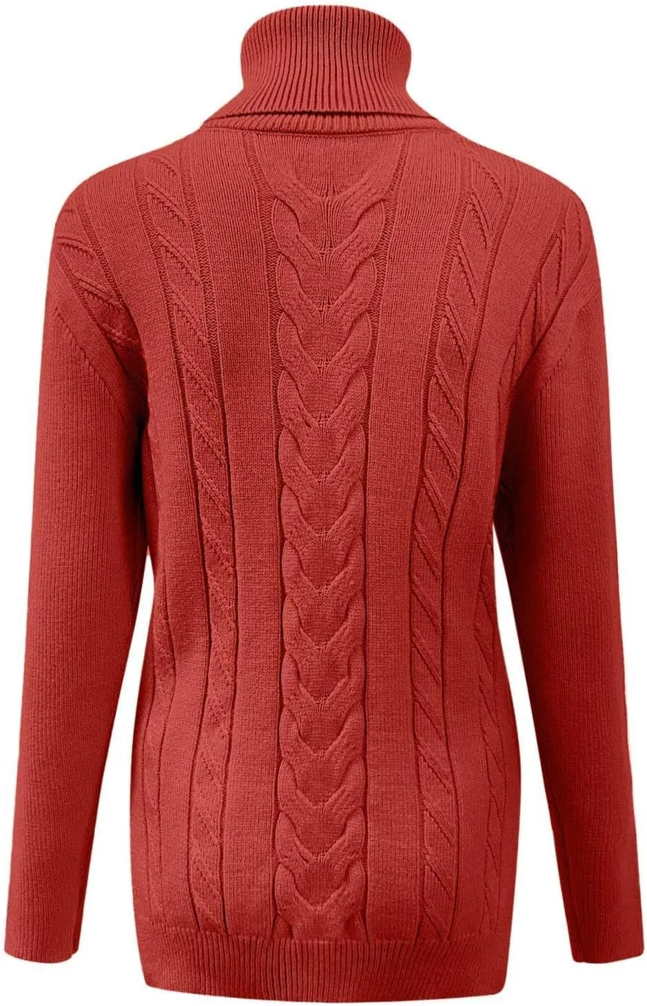 Turtleneck Sweater Women Cable Knit Sweaters Long Sleeve High Neck Fall Winter Warm Pullover Jumpers