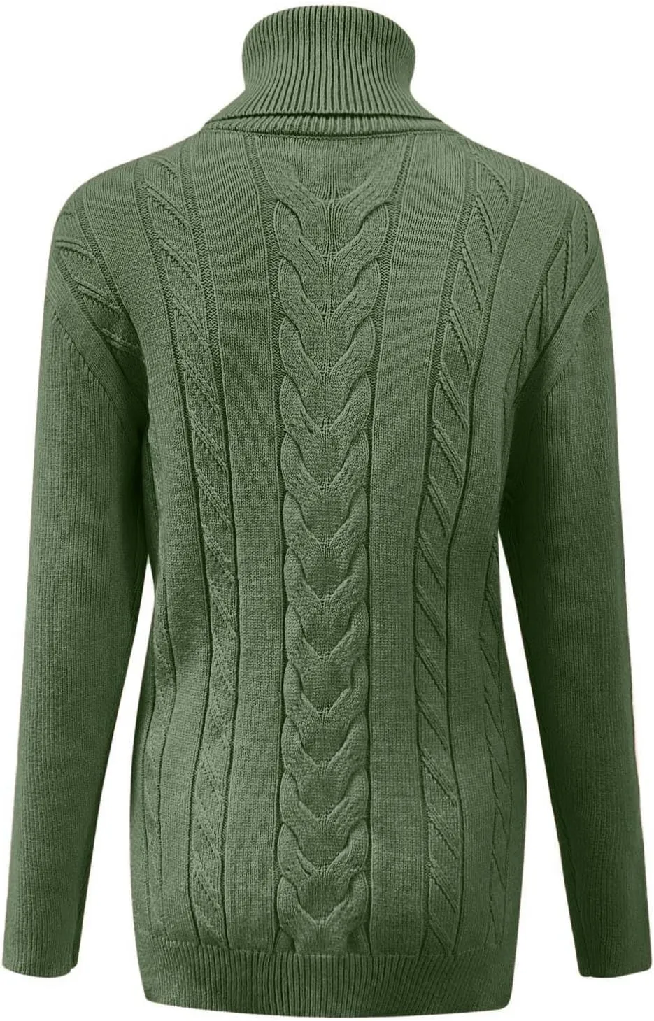Turtleneck Sweater Women Cable Knit Sweaters Long Sleeve High Neck Fall Winter Warm Pullover Jumpers