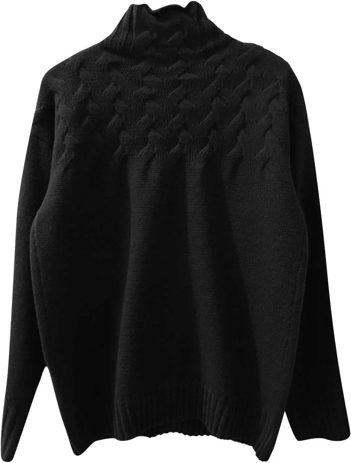 Turtleneck Sweater Women Cable Knit Sweaters Long Sleeve High Neck Fall Winter Warm Pullover Jumpers