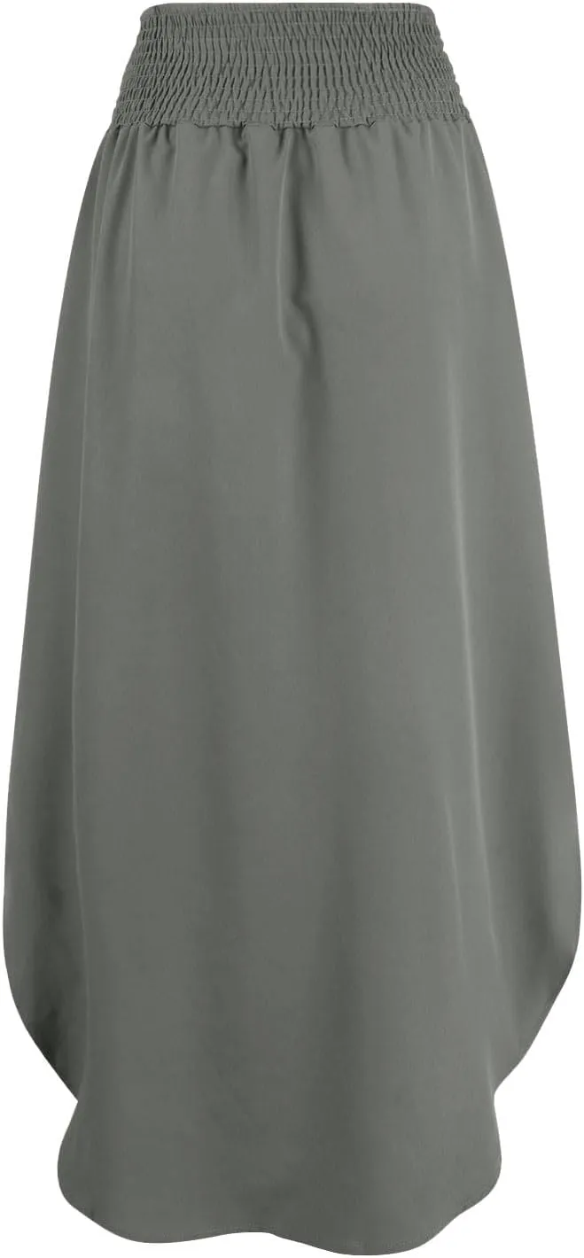 TWGONE Women's High Waist Flowy Maxi Skirt Slit A Line Beach Boho Flowy Maxi Skirt High Slit Beach Long Skirts