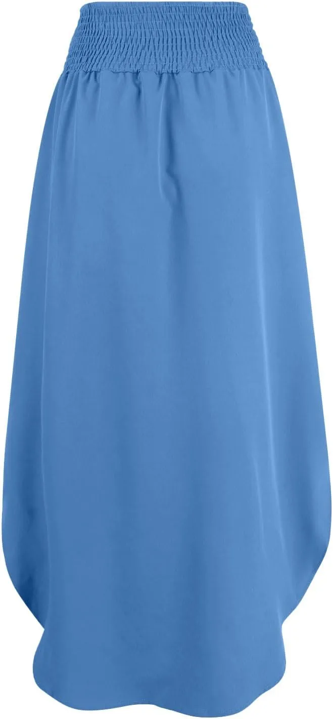 TWGONE Women's High Waist Flowy Maxi Skirt Slit A Line Beach Boho Flowy Maxi Skirt High Slit Beach Long Skirts