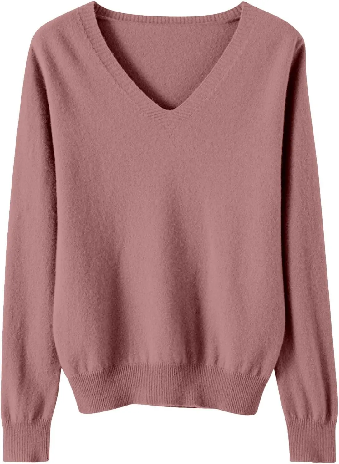 V Neck Sweaters for Women Trendy Baggy Cotton Knitted Comfy Cashmere Sweaters Casual Lightweight Pullover Tunic Tops
