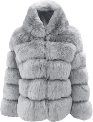 Winter Coats for Women 2024 Oversized Soft Long Sleeve Overcoat Faux Fur Jacket Fuzzy Fleece Jackets Warm Padded Coat