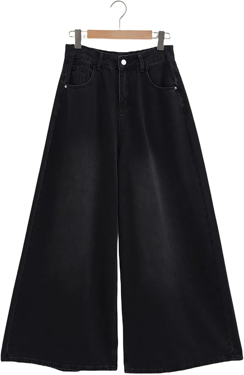 Women High Waisted Wide Leg Jeans Boyfriend Baggy Y2K Denim Pants Loose Palazzo Pants, Women's Trendy Denim Trousers