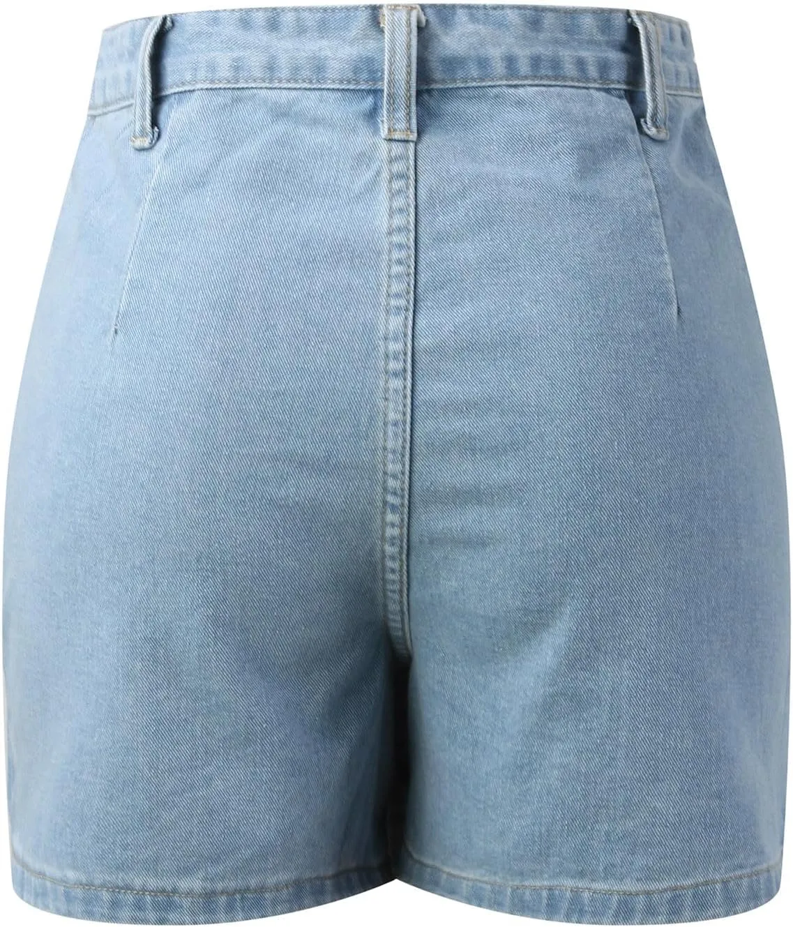 Women Midi Skirt Elastic High Waist A-Line Button Front Denim Skort Hem Skirt Shorts Mini Skirts
