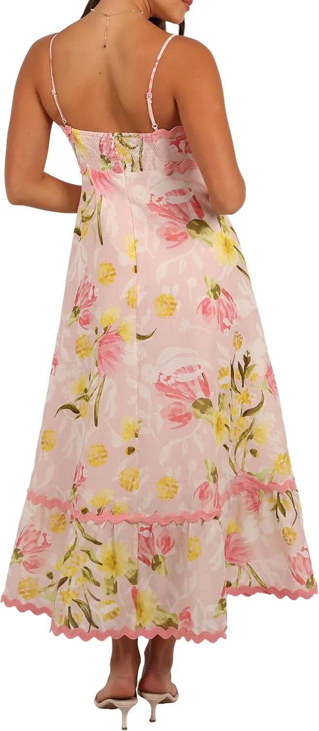 Women Strapless Tube Top Floral Maxi Dress Y2k Sleevelss Backless Bodycon Long Dress Summer Club Cocktail Sundress