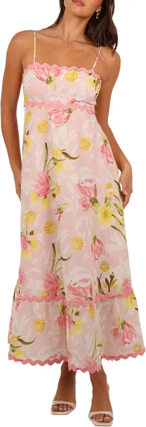 Women Strapless Tube Top Floral Maxi Dress Y2k Sleevelss Backless Bodycon Long Dress Summer Club Cocktail Sundress