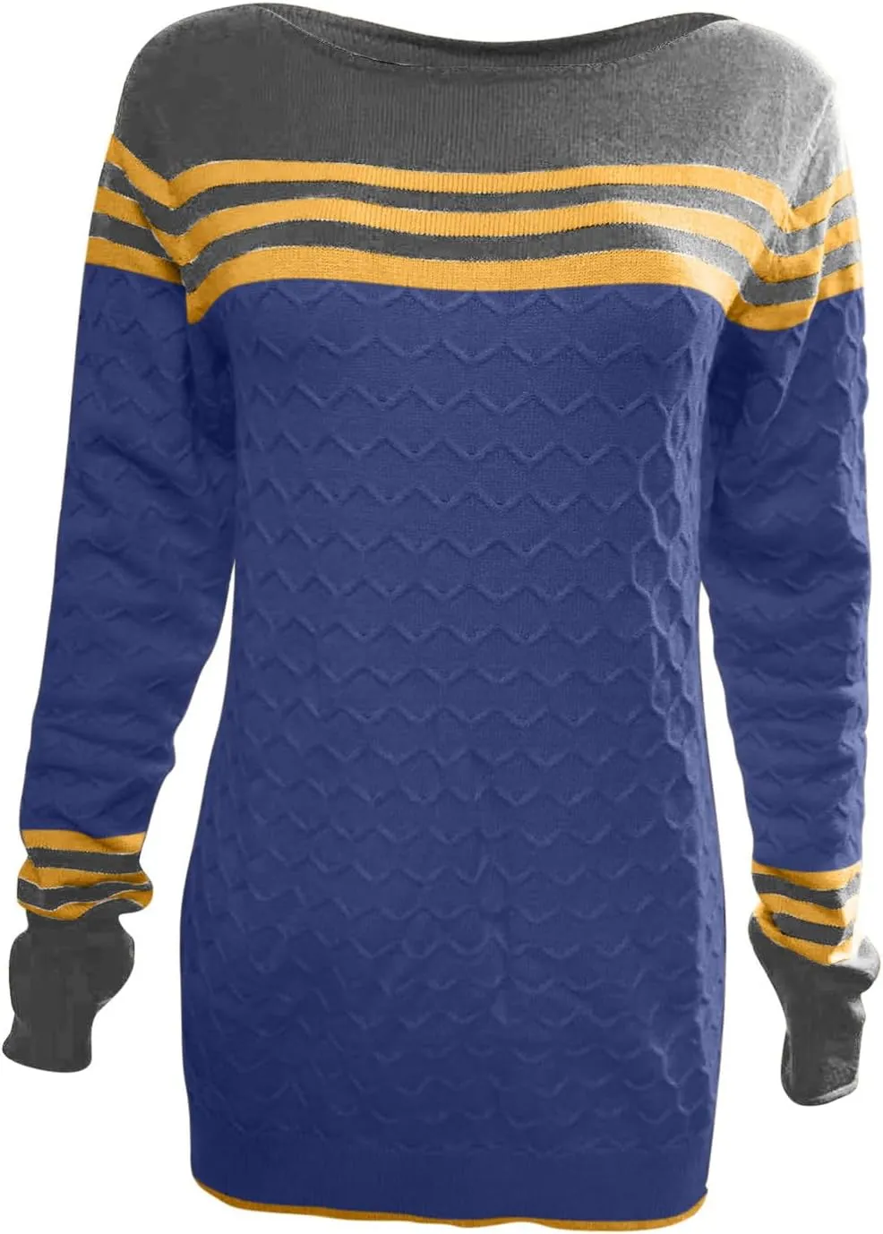 Women Trendy Jumper Striped Pullover Sweater Casual Lightweight Knit Tops Soft Fall Cable Sweaters Knitwear Shirts