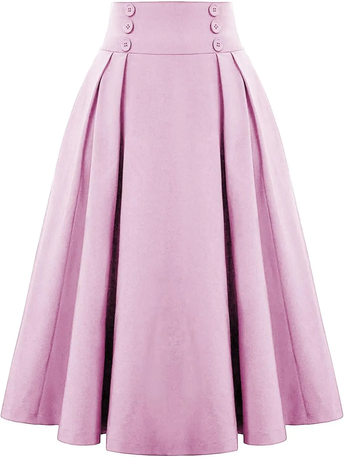 Women Vintage Renaissance Skirts High Waist Pleated Skirt with Pockets Elegant A-Line Maxi Solid Long