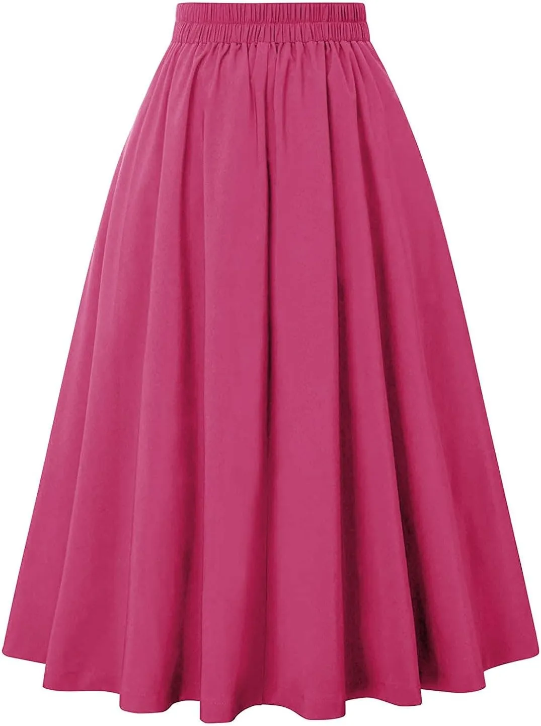 Women Vintage Renaissance Skirts High Waist Pleated Skirt with Pockets Elegant A-Line Maxi Solid Long