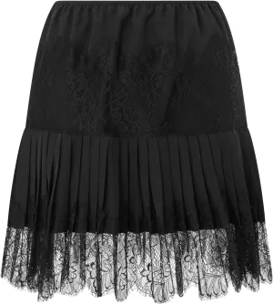 Women Y2k Lace Slip Skirt Elastic Low Rise Mini Skirts Pleated Half Slip Short Skirt Flowy Short Skirt Streetwear