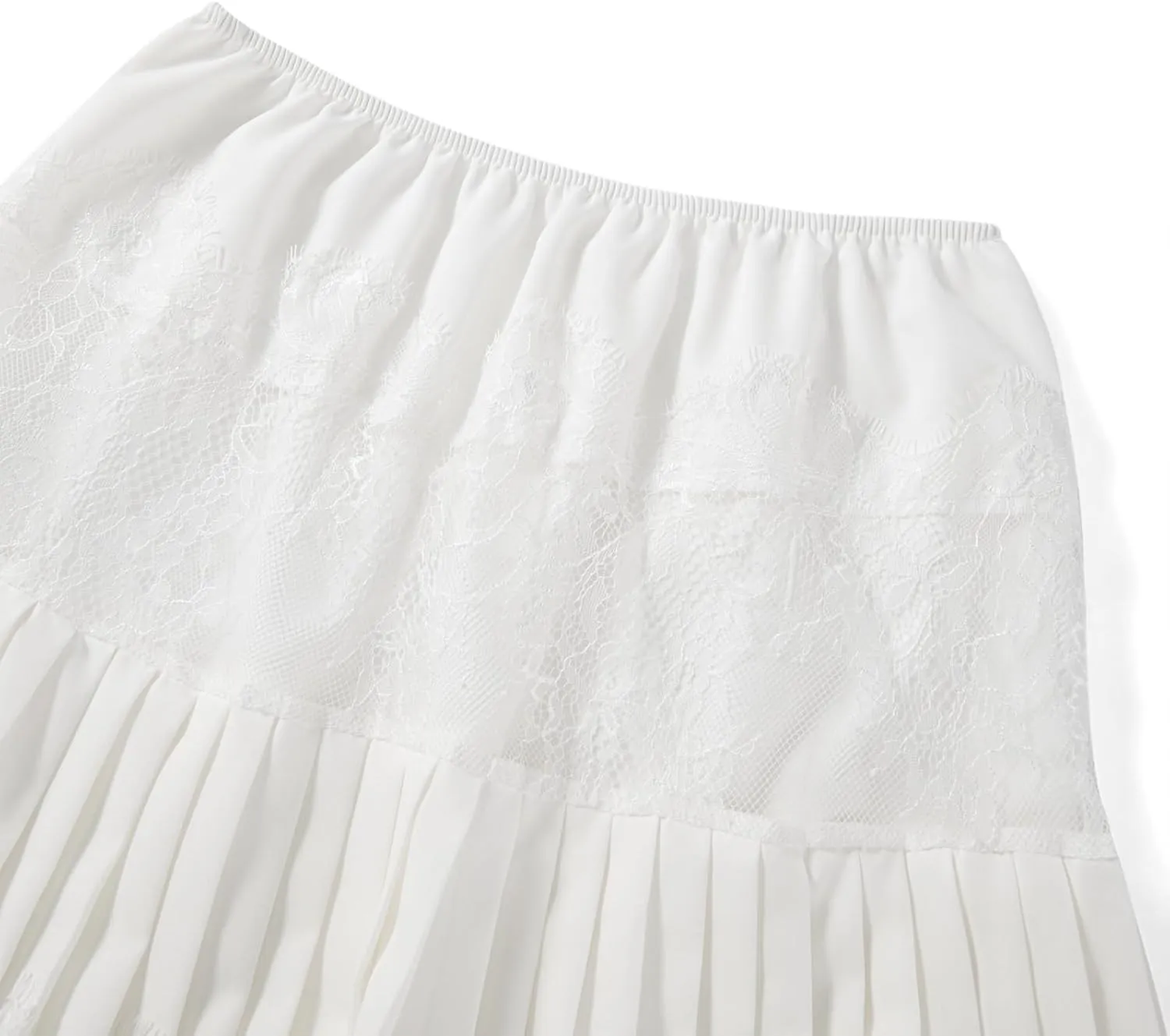 Women Y2k Lace Slip Skirt Elastic Low Rise Mini Skirts Pleated Half Slip Short Skirt Flowy Short Skirt Streetwear