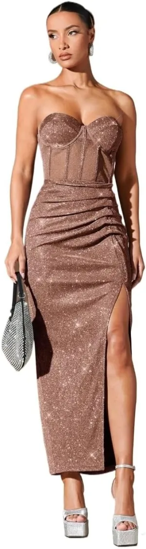 Women's 2025 Casual Maxi Long Skirts High Slit Skirt
