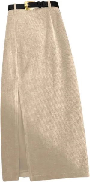 Women's 2025 Casual Maxi Long Skirts Slit Skirt