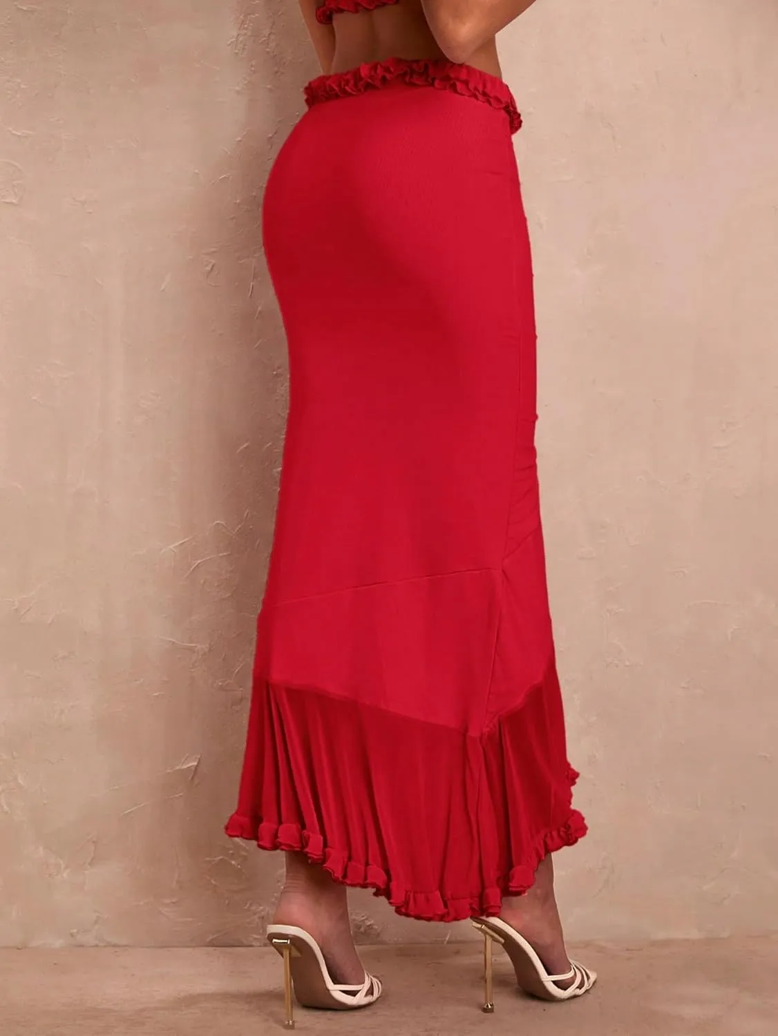 Women's 2025 Casual Maxi Long Skirts Slit Skirt