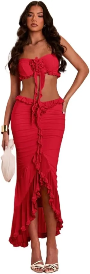 Women's 2025 Casual Maxi Long Skirts Slit Skirt