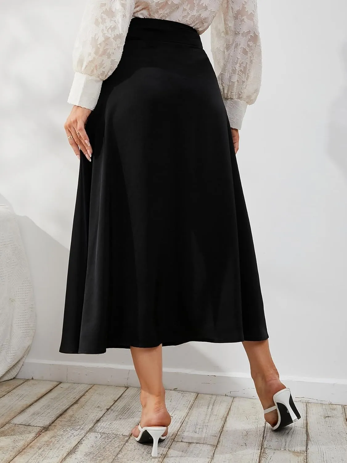 Women's 2025 Casual Maxi Long Skirts Slit Skirt