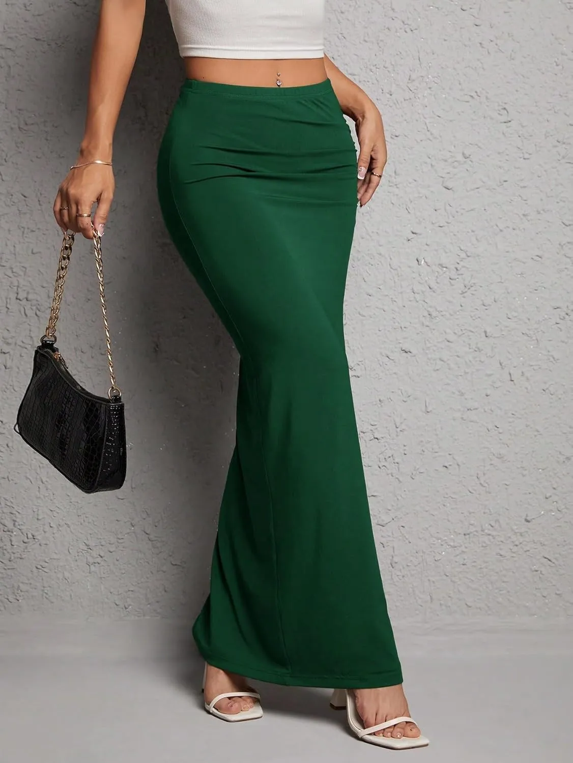 Women's 2025 Casual Maxi Long Skirts Slit Skirt