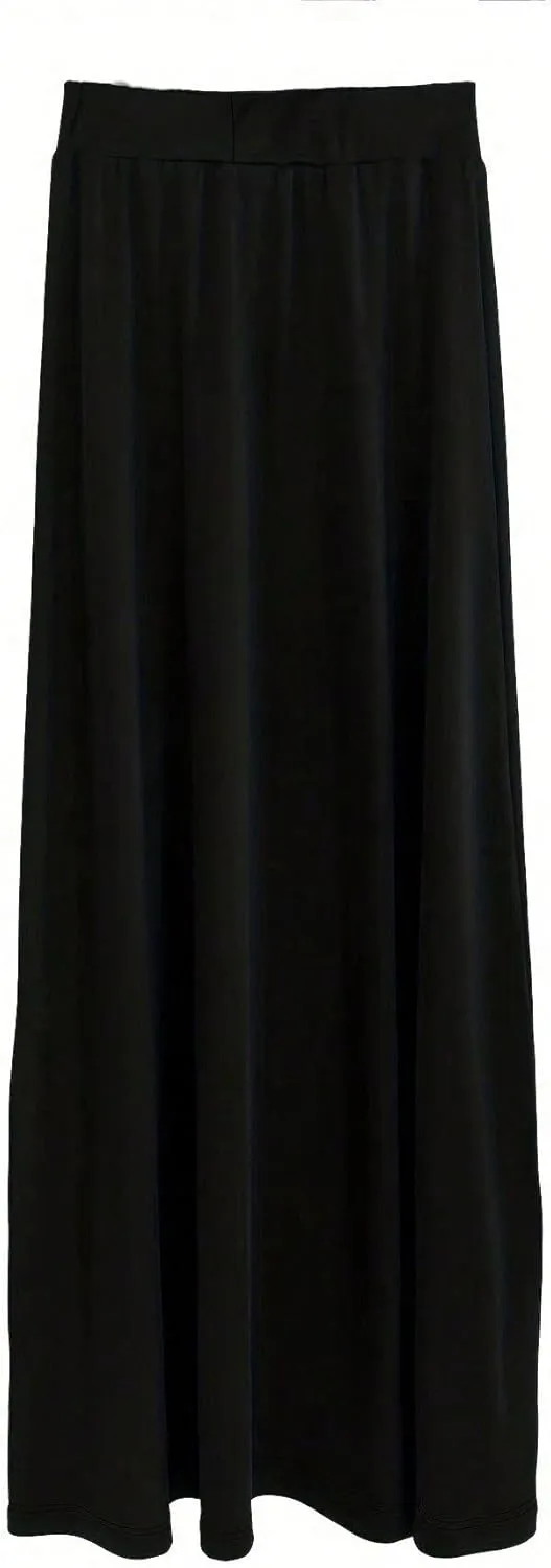 Women's 2025 Casual Maxi Long Skirts Slit Skirt