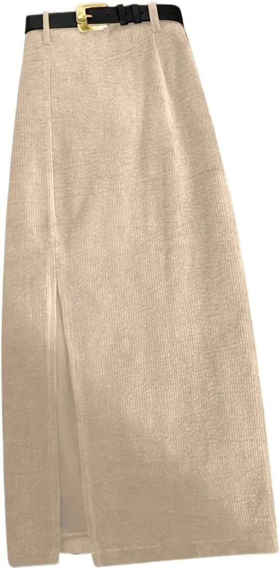 Women's 2025 Casual Maxi Long Skirts Slit Skirt