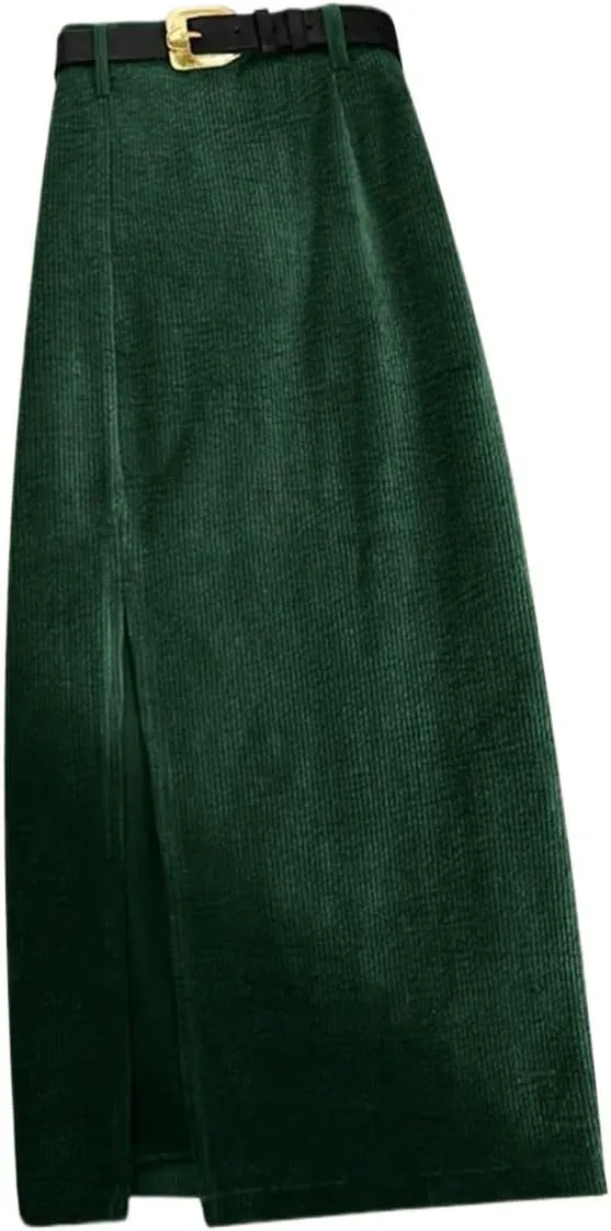 Women's 2025 Casual Maxi Long Skirts Slit Skirt