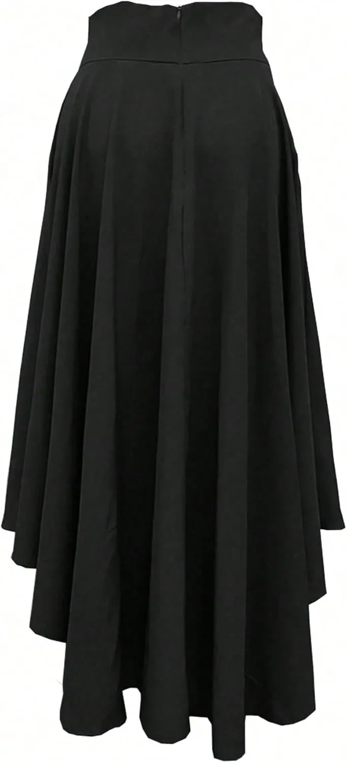 Women's 2025 Casual Maxi Long Skirts Solid Color Slit Skirt