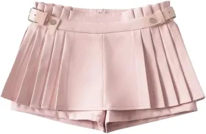 Women's Black Mini Skirt High Waist Pleated Skirt White Mini Skirt Kawaii