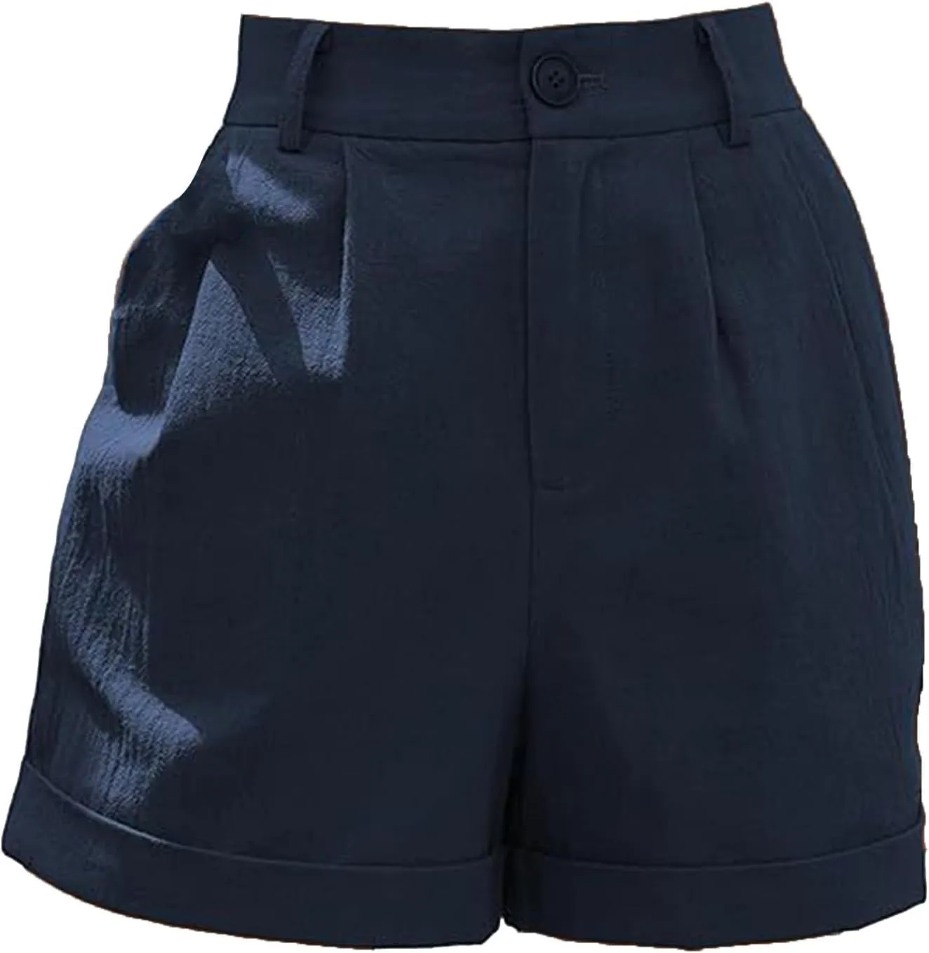 Womens Business Office Suit Shorts High Waisted Straight Solid Formal Work Pants Summer Lightweight Casual Capris with Pocket