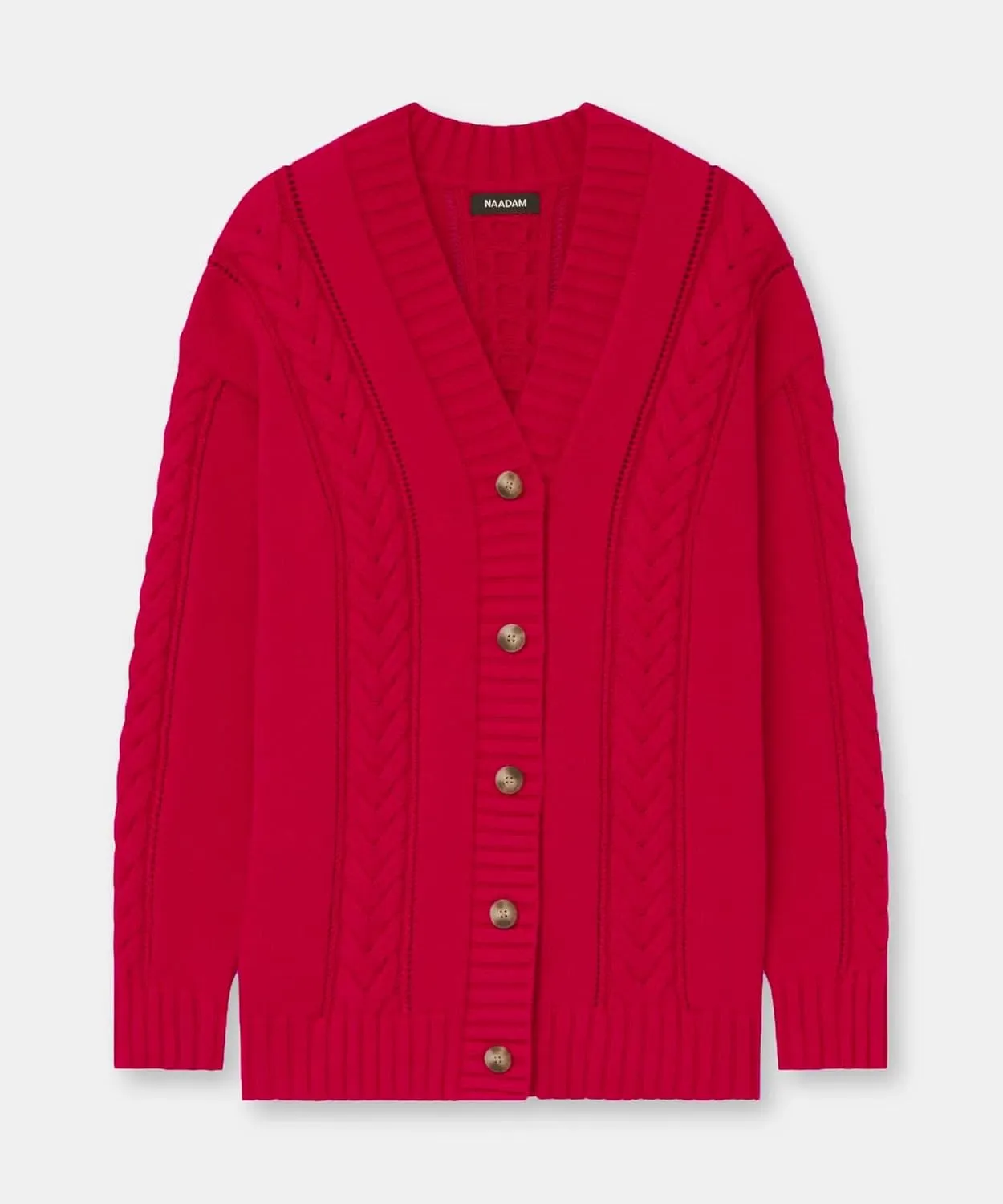 Women's Cafe Cotton Cashmere Cable Knit Cardigan