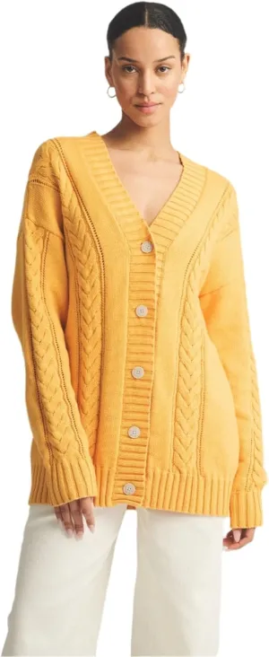 Women's Cafe Cotton Cashmere Cable Knit Cardigan