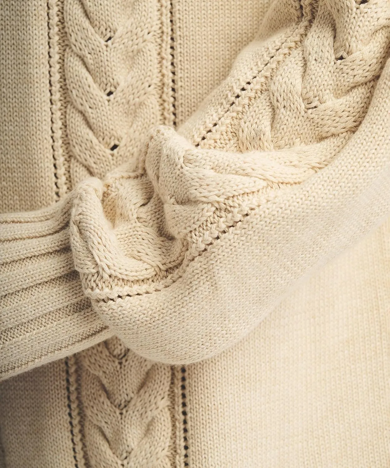 Women's Cafe Cotton Cashmere Cable Knit Cardigan