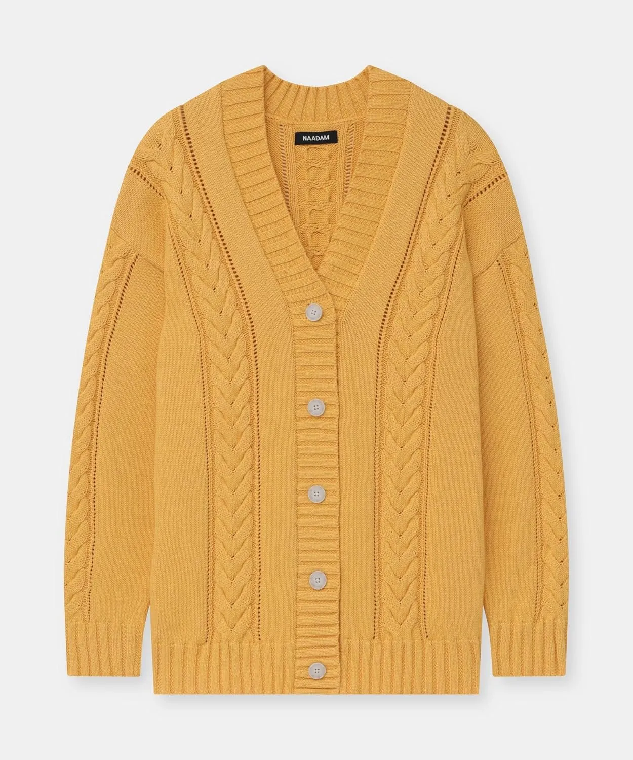 Women's Cafe Cotton Cashmere Cable Knit Cardigan