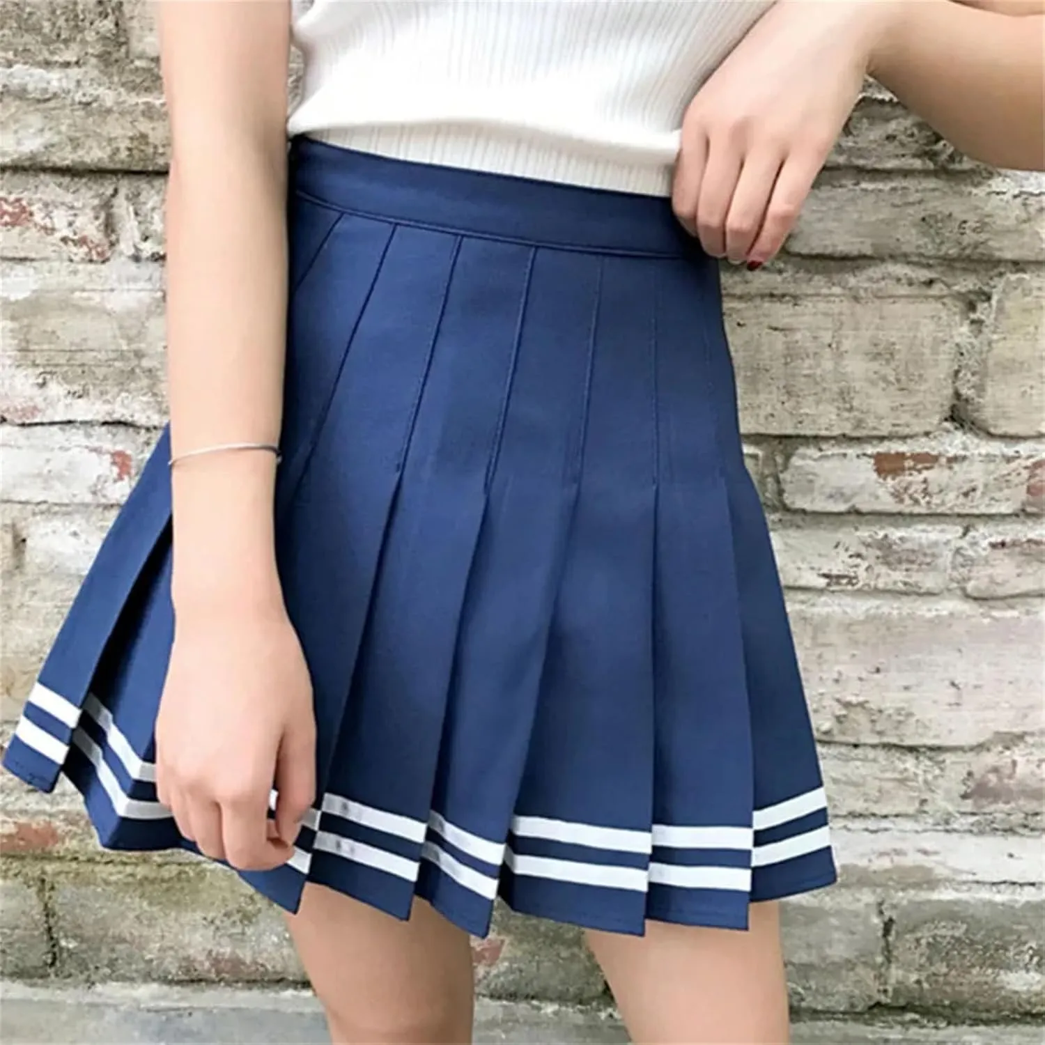 Women's Casual A-Line Cute Mini Skirts Short Skirts for Women High Waist Pleated Skirt
