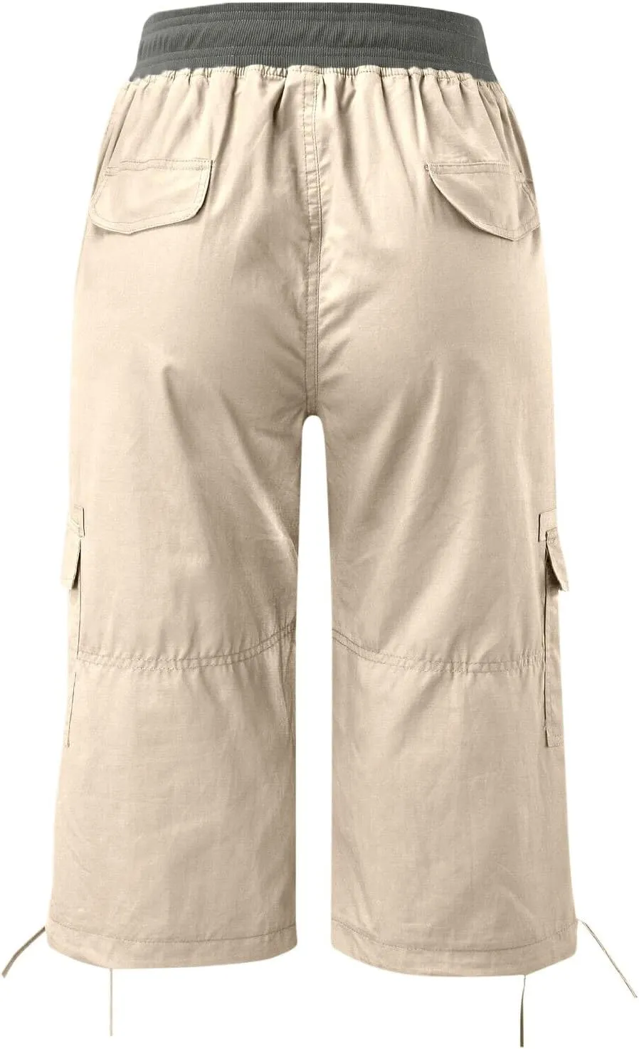 Women's Casual Hiking Cargo Pants High Waist Athletic Straight Leg Cargo Pants Trouser with Pockets Outdoor Plus Size