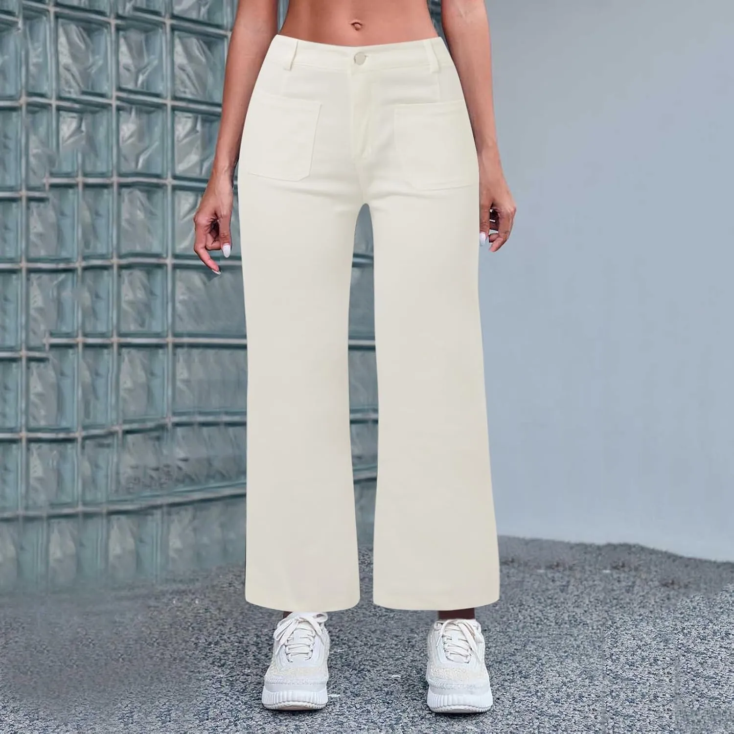 Womens Classic High Waisted Skinny Stretch Butt Lifting Jeans Slim Fit Denim Pants Loose Fit Stretchy Denim Pants