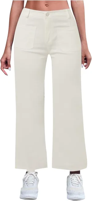 Womens Classic High Waisted Skinny Stretch Butt Lifting Jeans Slim Fit Denim Pants Loose Fit Stretchy Denim Pants