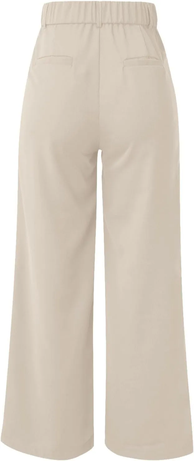 Womens Dress Pants Plus Size Wide Leg Work Pants Business Pants High Waist Chino Pants Straight Pants Comfy Trousers