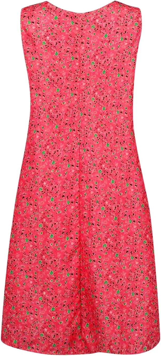 Womens Dresses Summer Sundresses 2025 Dresses Casual Sleeveless Tank Top Dress Ruffle Dress Floral Dress with Pockets