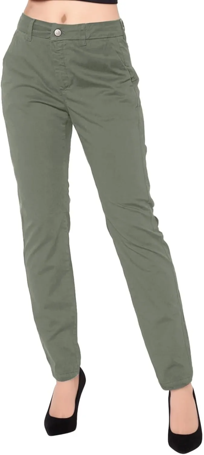 Women's High Waisted Business Pants Straight Leg Pleated Elegant Office Slacks Stretchy Dress Trousers with Pockets