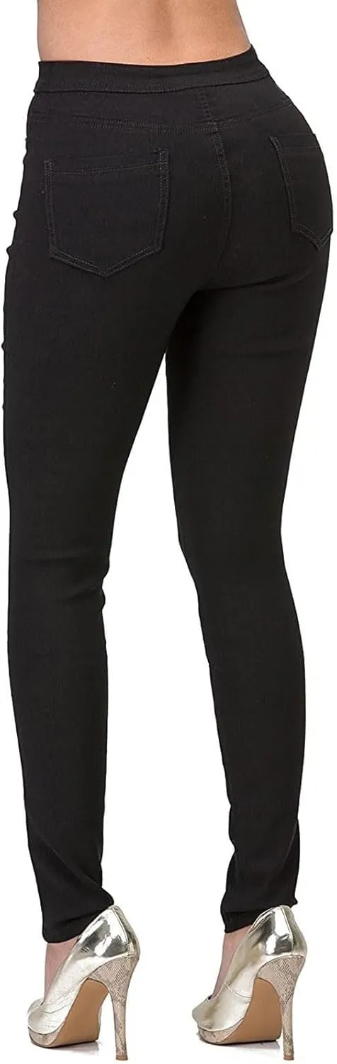 Womens High Waisted Stretch Denim Pant Slim Fit Sexy Push-Up Butt Lifting Skinny Jeans Classic Comfy Work Denim Pants