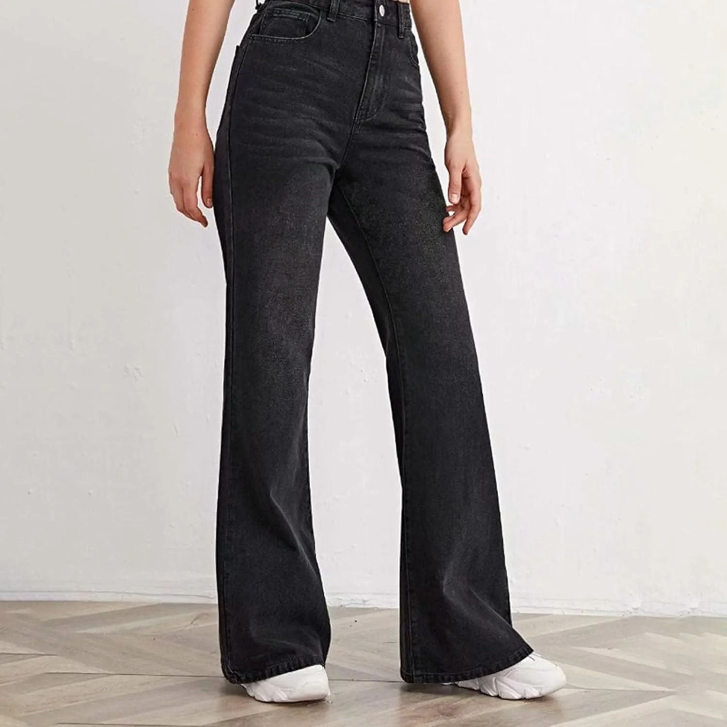 Women's Jeans High Waisted Straight Leg Stretchy Jeans 2025 Trendy Wide Leg Tummy Control Loose Casual Denim Pants